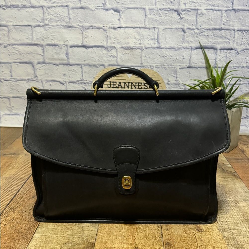 Vintage Coach Beekman 5266 Black Leather Briefcase bag - Picture 11 of 12